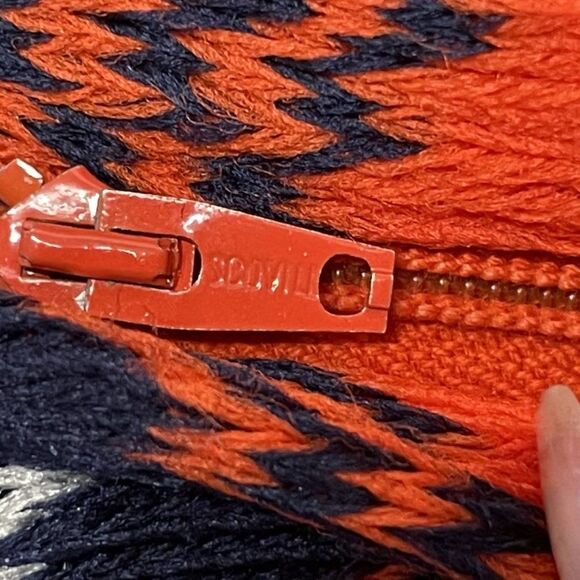 VINTAGE 60s 70s Romper Playsuit Shorts ZIGZAG S 6 - Picture 13 of 14